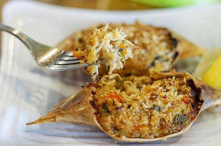 Baked Crab Backs 
