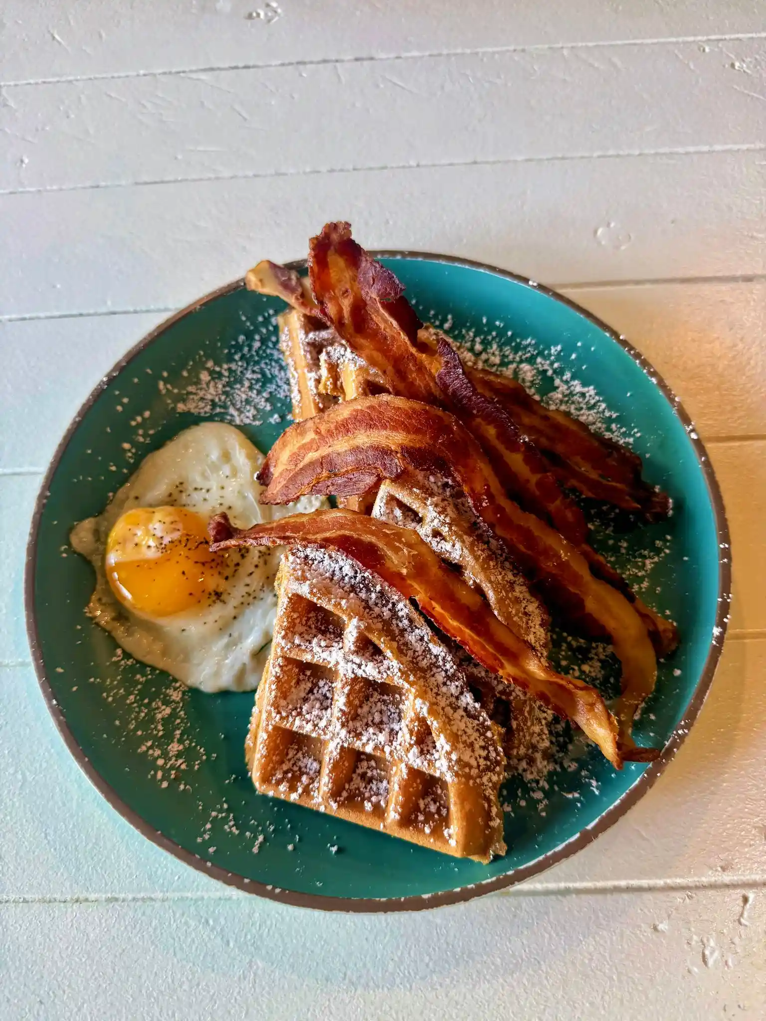 Egg & Bacon Waffle
