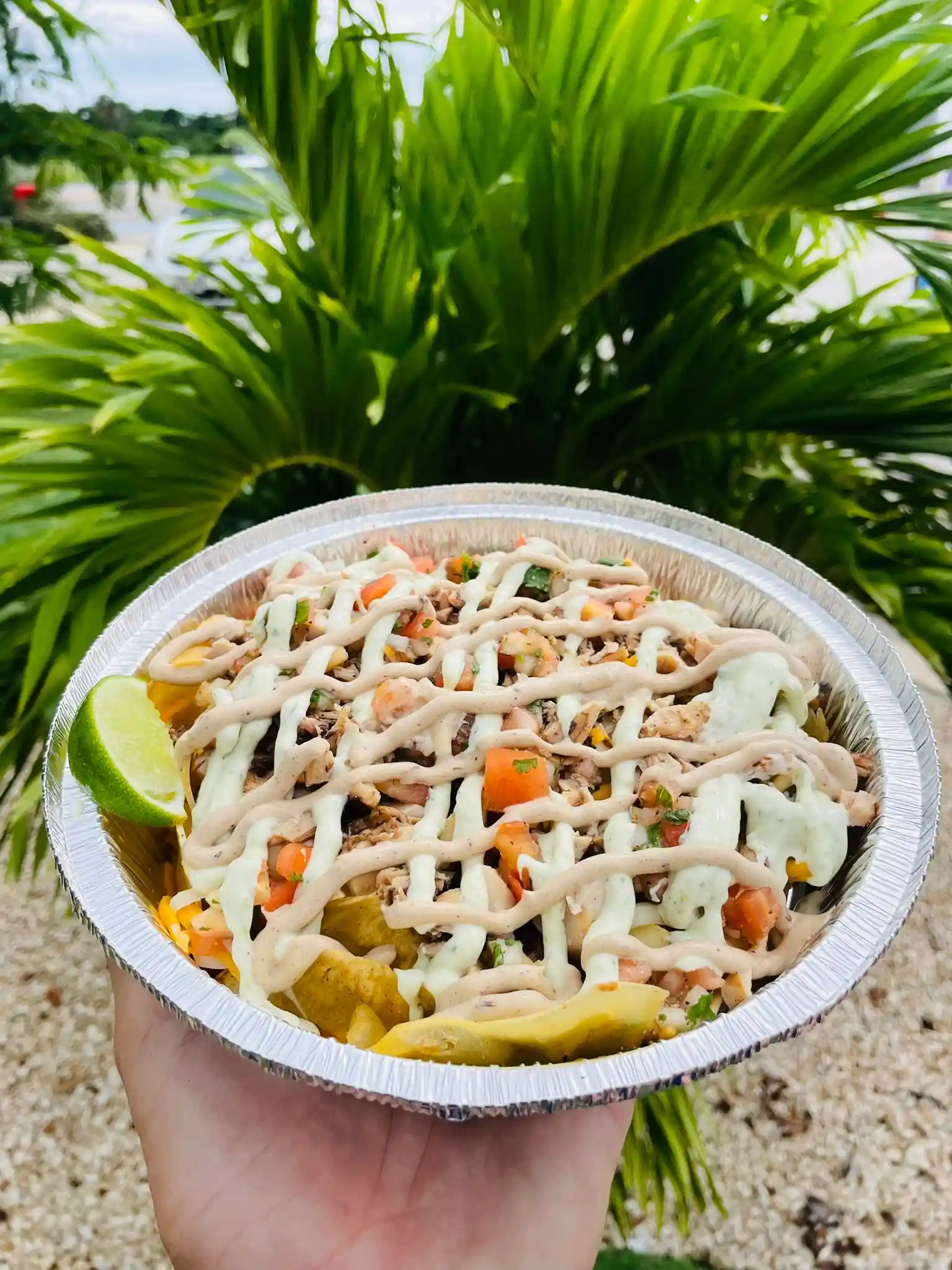 ISLAND NACHOS (JERK CHICKEN)