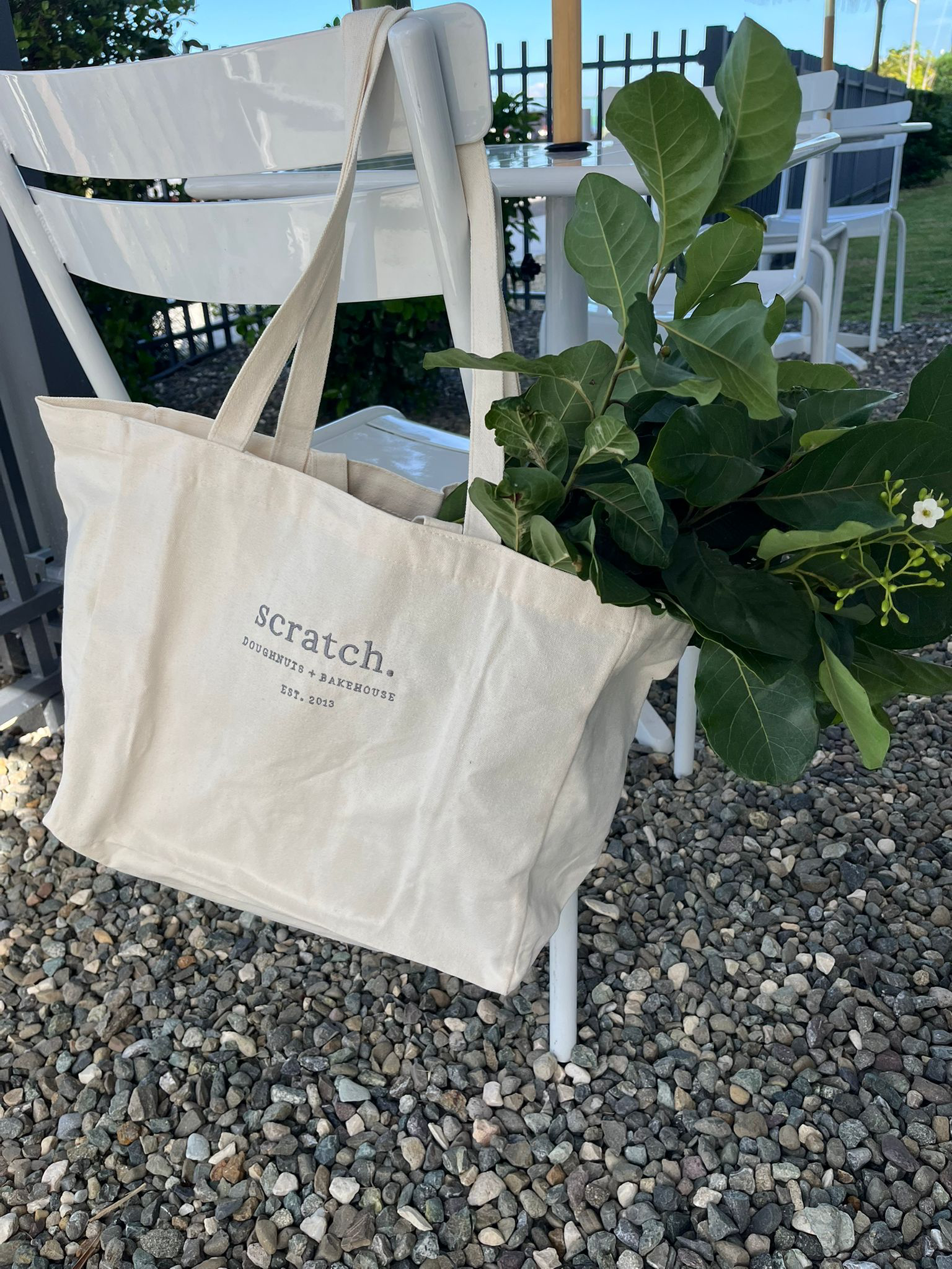 Scratch Canvas Tote Bag