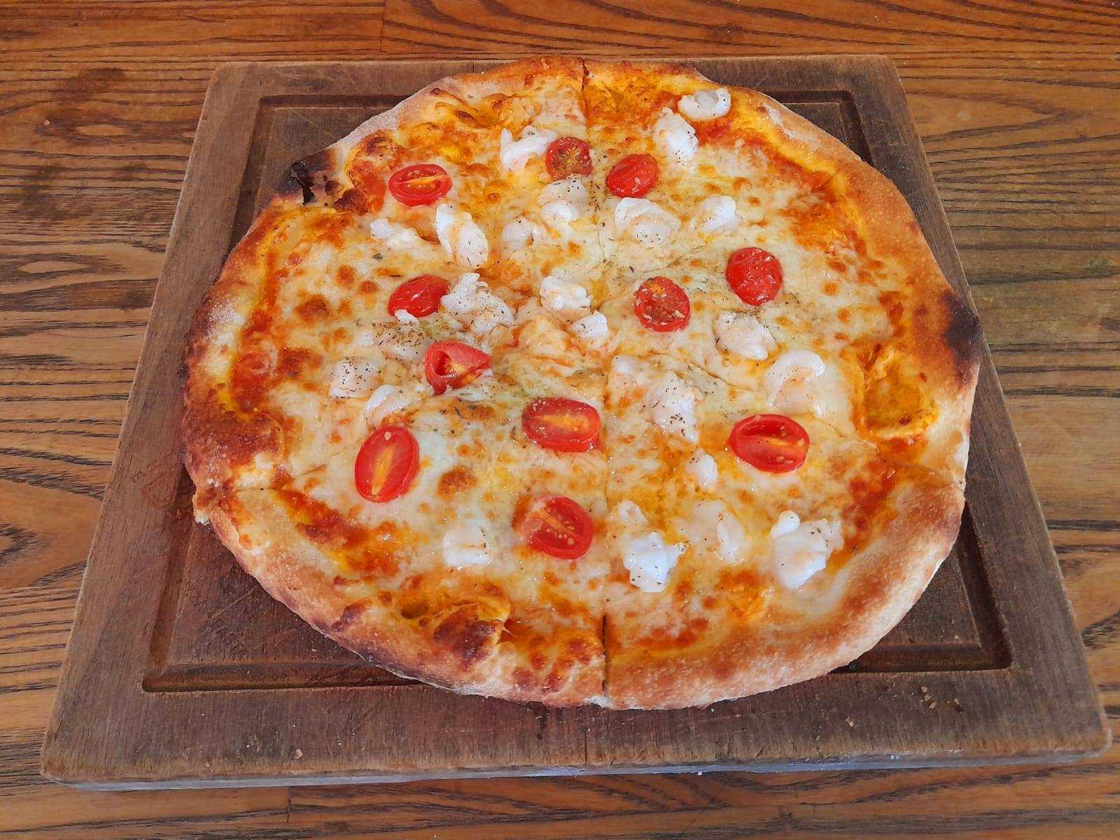 Shrimp Scampi Pizza 