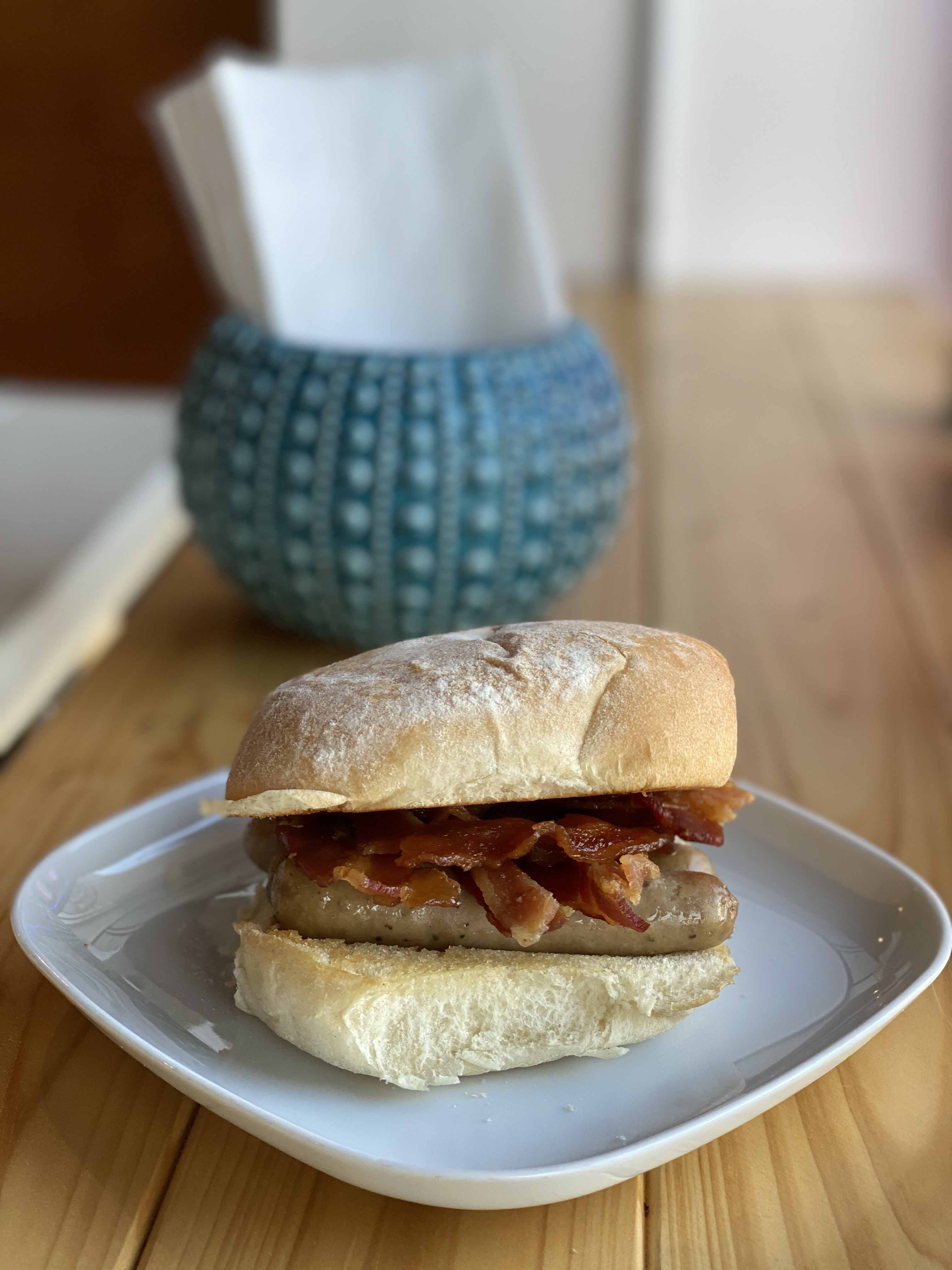 Bacon & Sausage Bap